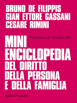 cover image of Mini enciclopedia del diritto della persona e della famiglia